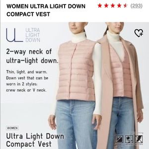 Uniqlo Ultra Light Down Compact Vest NWT